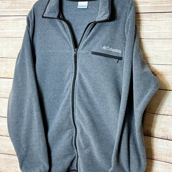 Columbia - Men's Fleece Full Zip Jacket - Size Large - Gray - Picture 3 of 4